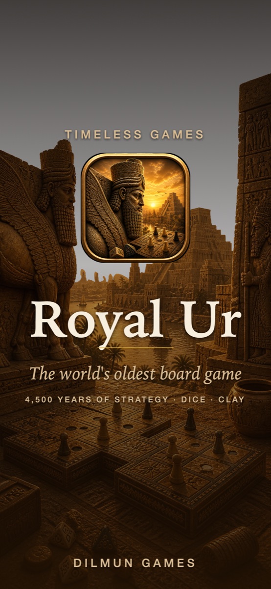 Title splash for Timeless Games: Royal Ur.